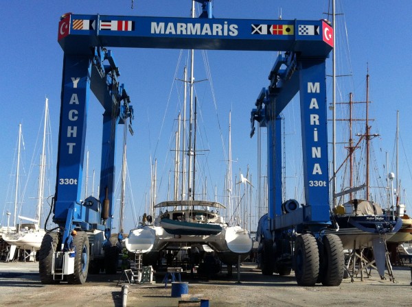 Marmaris Yacht marine launcher, we look small in comparison