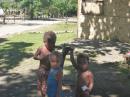 Pikinini: These kids were having a ton of fun with the village water spoat
