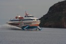 Sicily inter island ferry.  No huge wake like some.  