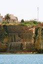 Walled area of cliffs outside Lagos