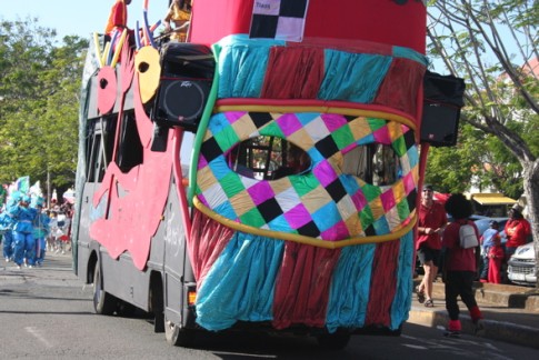 One of the carnival buses