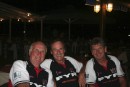 The likely lads at the end of our dinner in Poros