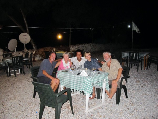 Dinner on the beach at Bozuk Buku with our lovely host Bekir