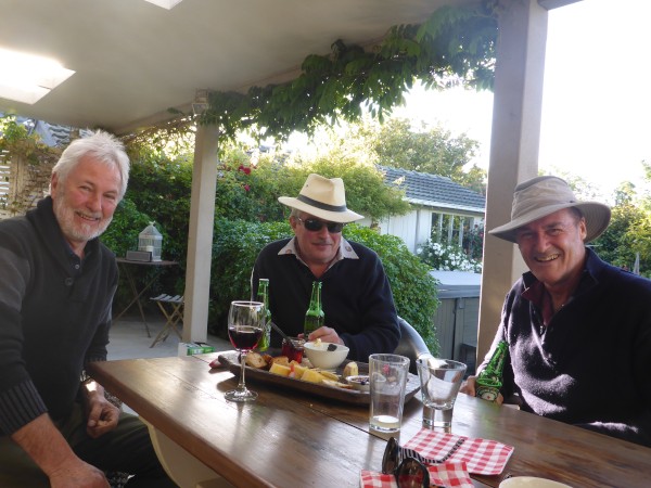 Russ with the boys in Timaru