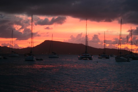 Another spectacular sunset, from PSV (Petite St. Vincent)