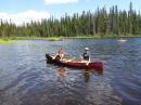 Canoeing in Sun Peaks: Ken and Cathy enjoying the lake