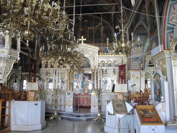 The Greek Orthodox churches is where all their money is - just beautiful