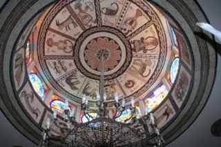 Mosaics in synagogue dome - Akko