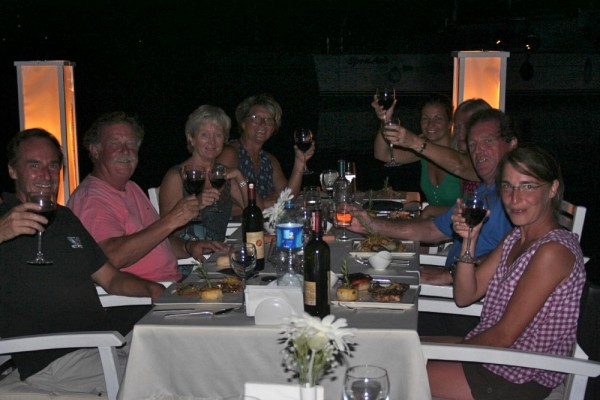 Dinner with friends at Classic Yacht Marina in Fethiye