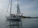 At anchor off Burgh Island