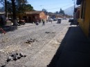 Road work in Antigua, cobble stone streets