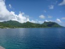 Arriving at Huahine.