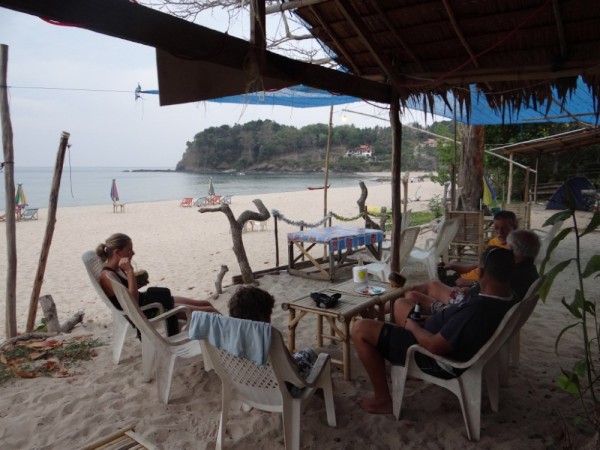 Relaxing with the crew of s/v Relapse on the beach at Ko Lanta.