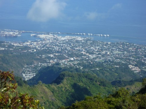 Papeete, from 1600 metres up.