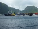 When we limped into American Samoa, with auto pilot, wind vane and engine issues, we got the OK to raft onto some other boats at the container dock.