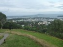 A view of Auckland harbour from one of the many volcanoes in the area.
