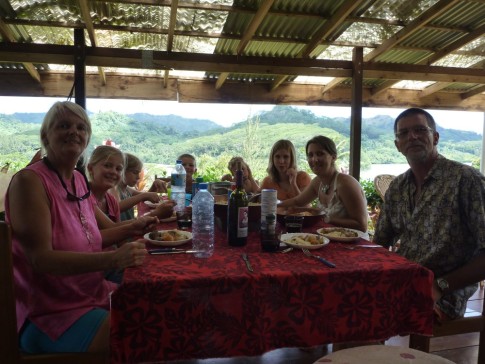 Here we are having lunch at the home of a family we met early on in our stay. Claire is a teacher at the College (middle school) that their two daughters attend, as well as Zoe.
Their son goes to the same school as Maia and Liam.
It was a delightful day and a really delicious lunch.
