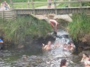 In a town named Taupo, we found a hot spring - and was it hot!!