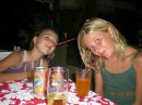  Noemie and I were at a restaurant before going to her house, drinking some Fantas. We took some straws and played.