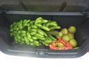 Our trunk full of fresh fruit.