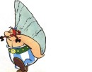 Obelix carrying his boulder.