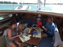Anchored off North Captiva beach for lunch with Melanie