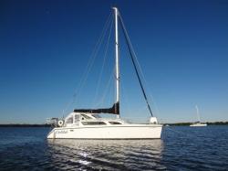 Delilah anchored in Pelican Bay, Cayo Costa