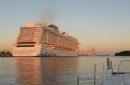 Passing Cruise ships while leaving Nassau Harbor