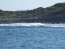 Waves breaking near our boat, Isla Isabel