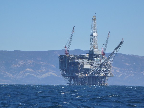 Oil rig in Santa Barbara Channel