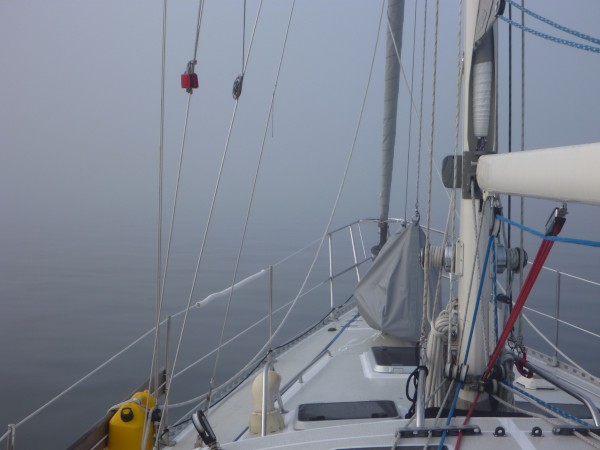 Departing Neah Bay, Washington in fog