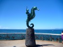 One of many sculptures on Malecon