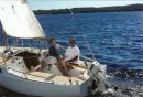 The Cal 20, Little Emma having fun on Northport Bay, 2010
