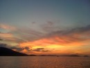 After leaving Red Hook on December 22nd, we headed toward the British Virgin Islands. We opted for one more evening at Francis Bay on St. John. The evening sky was spectacular.