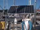 Shading compromises the function of solar panels, and some shading on a boat is inevitable. We