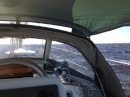 Motoring down the Chesapeake Bay, nose into the wind
