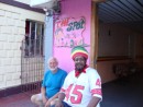 We made friends with Mike at his vegetarian eating house "The Spot" - delicious Carribean vegi food!