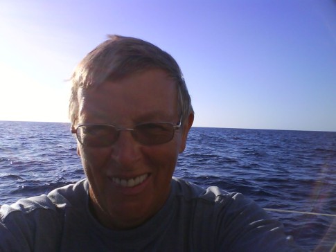 A hurried phone-camera self-portrait en route from Porto Santo to Madeira