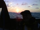 Sunset at sea, on the run from La Coruna to Lagos