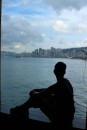 Blick vom Maritime Museum ueber den Hafen von Hong Kong Island
