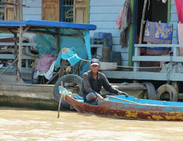Schwimmendes Dorf auf dem Tonle Sap, Juli 2014.