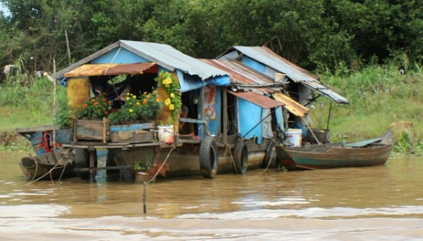 Schwimmendes Dorf auf dem Tonle Sap, Juli 2014.