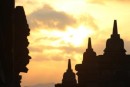 Stille am Morgen, Borobudur Tempel, Central Java, Indonesien, Oktober 2013