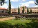 The Day Before: Setting up chairs for Convocation at Rice University.
