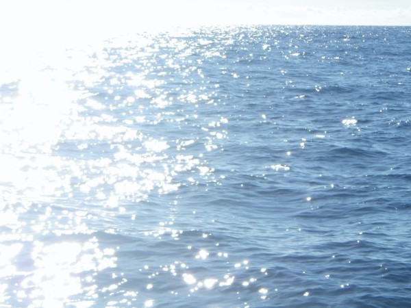 sparkling blue water