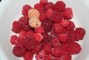 Raspberries from my garden - including 2 kiwi types from my neighbours patch!