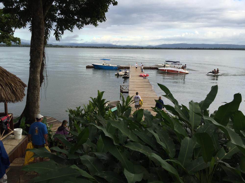 Banana Palms dock in Lago Izobal