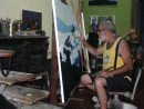 artist in his studio