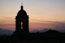 view from our rooftop in Santiago