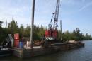 Barge in the mooring field
